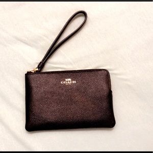 Coach leather wristlet NWT